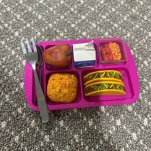 American Girl School Cafeteria Lunch Tray & Food